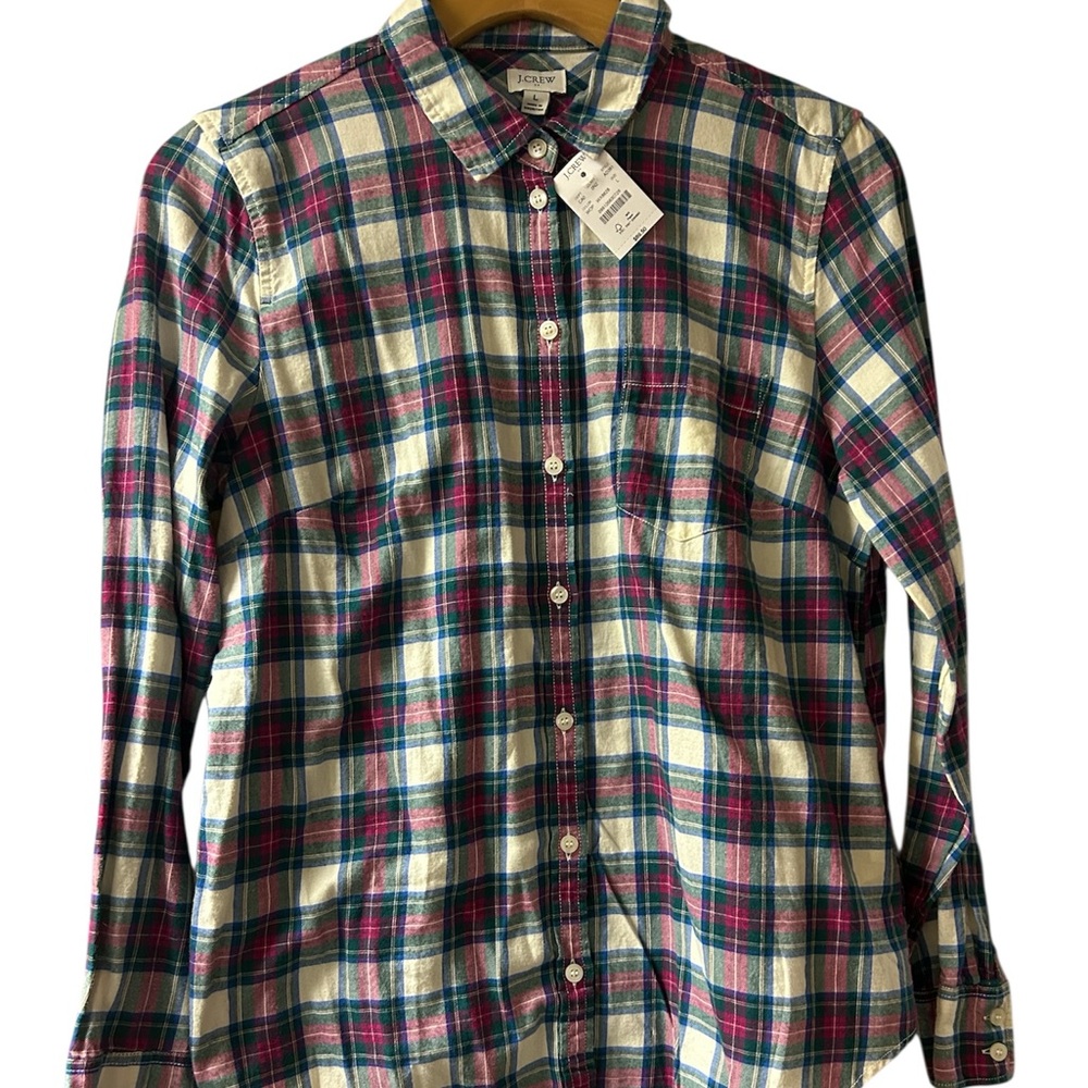 J. Crew Woman’s Plaid Button-Down Shirt